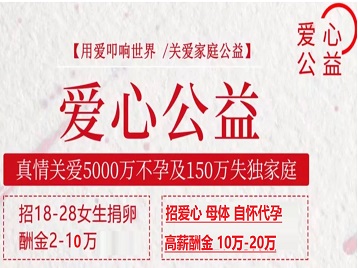 淇滨捐卵助孕生子 爱心志愿者招募